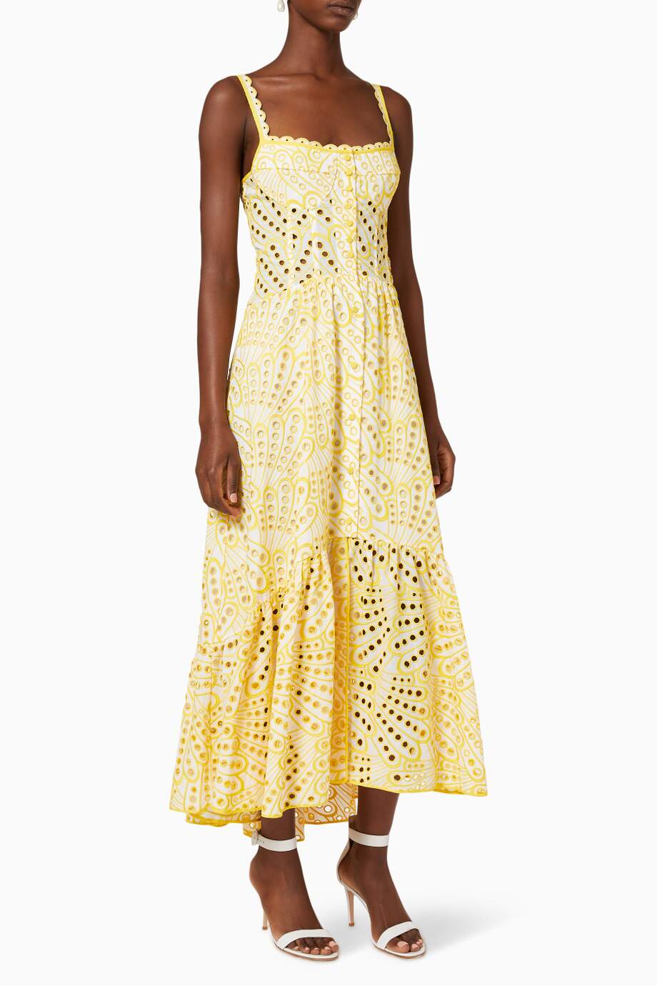 Dolly Embroidered Lace Midi Bustier Dress - View 5