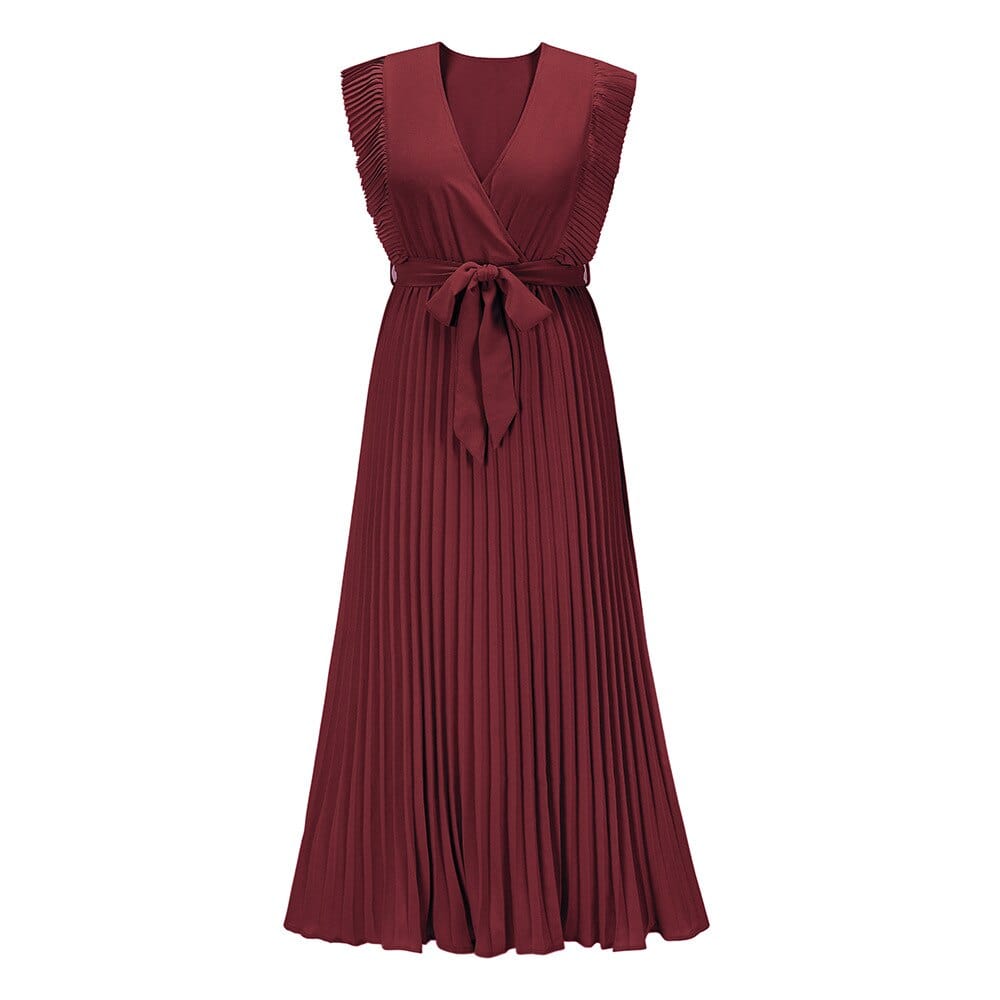 Virginia Elevated Dark Red Bohemian Party Dress Occasion Wear