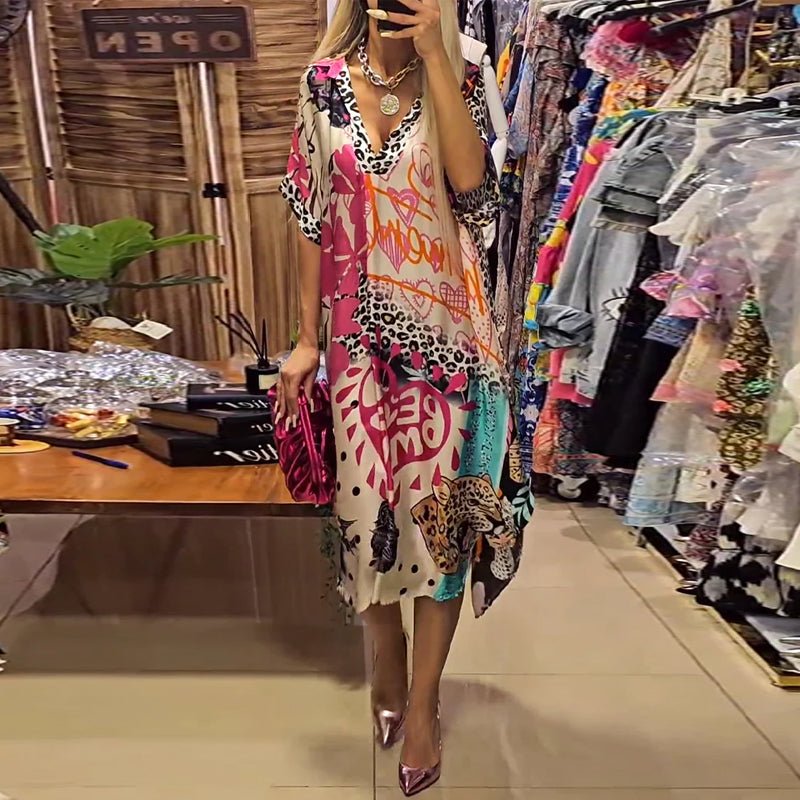 Mónica Elegant V-neck Dress for Women Modern Chic Style