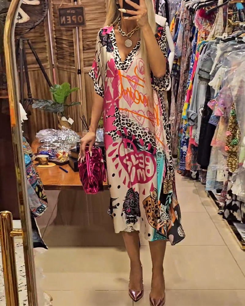 Mónica Elegant V-neck Dress for Women Modern Chic Style