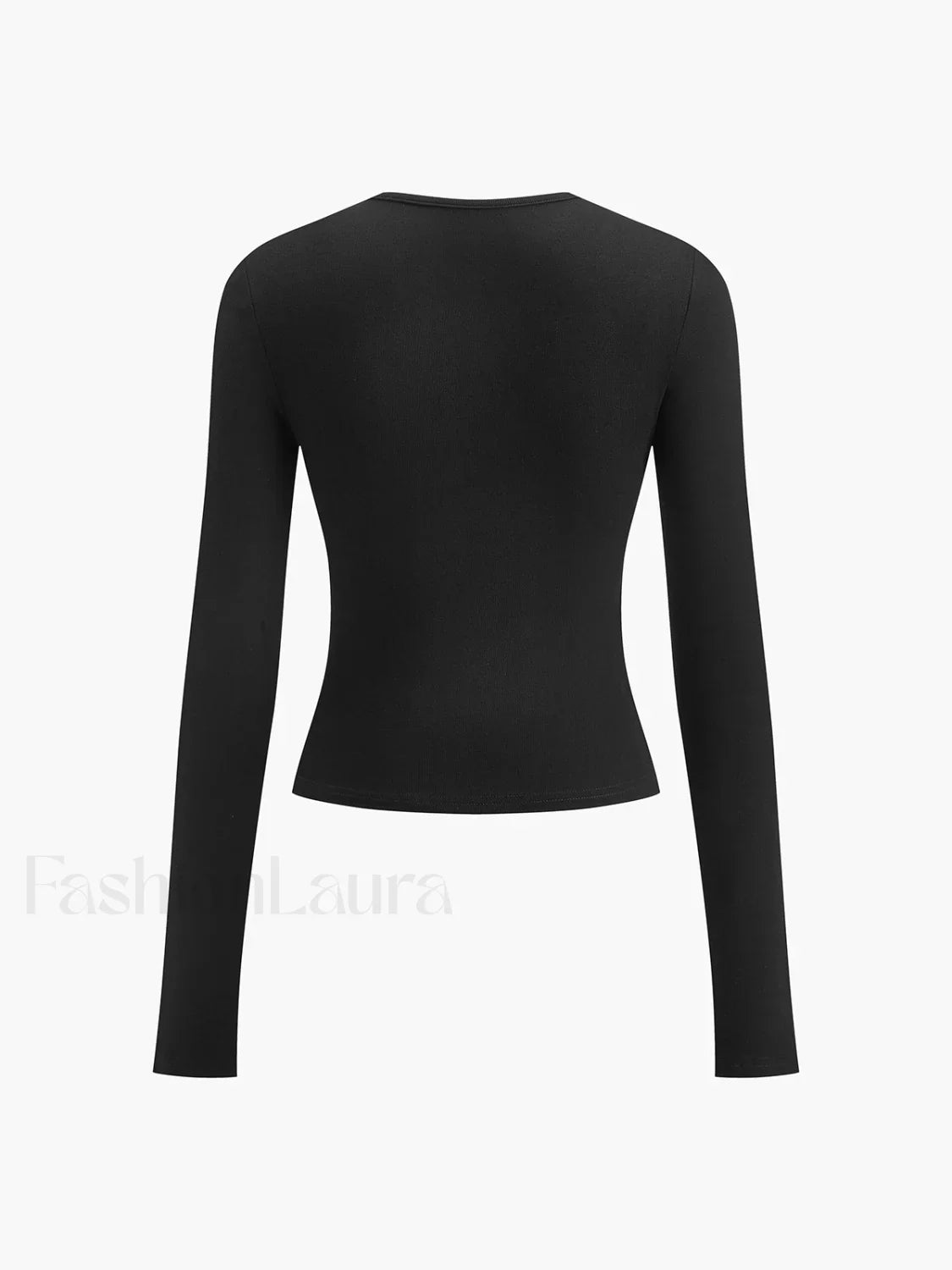 Double Keyholes Long Sleeve Top