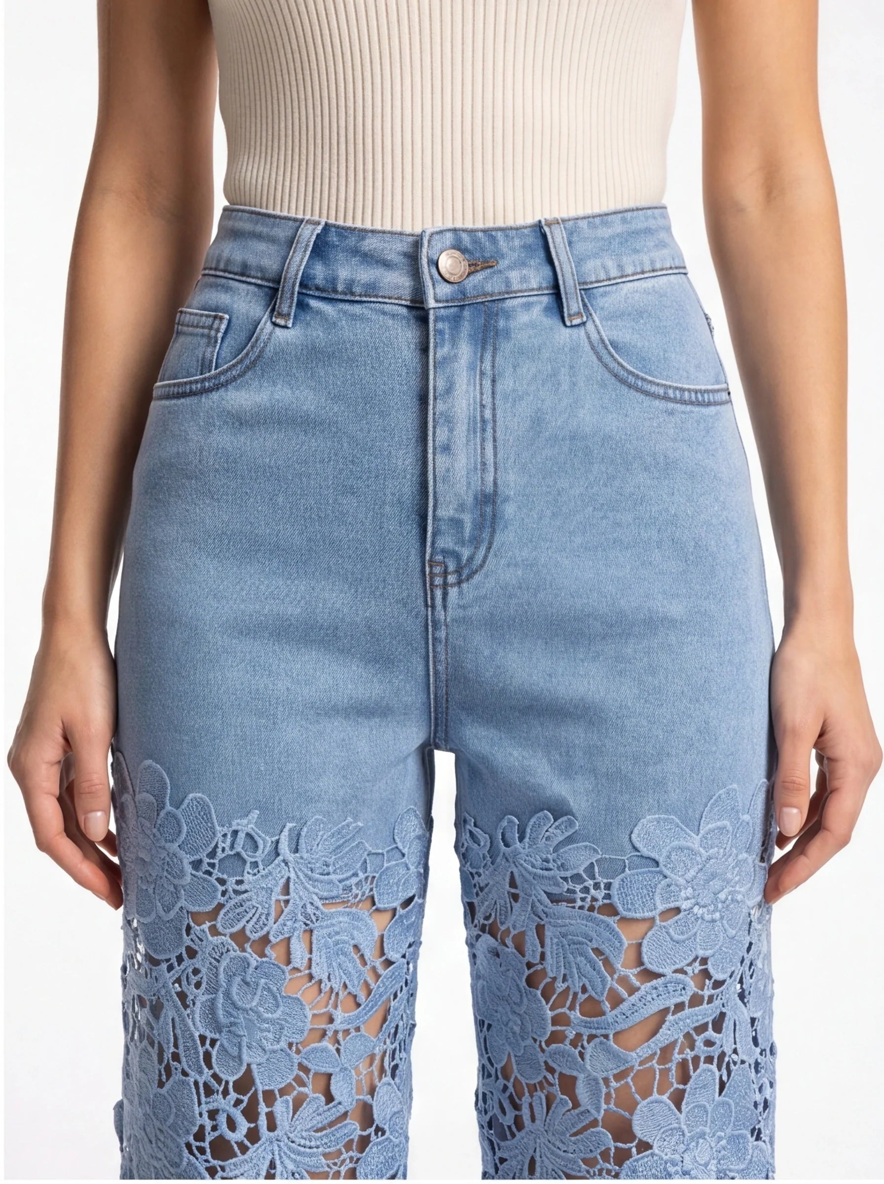Jamota High-Waist Wide-Leg Jeans With Stretch Fabric For Comfort And Style Everyday Elegance