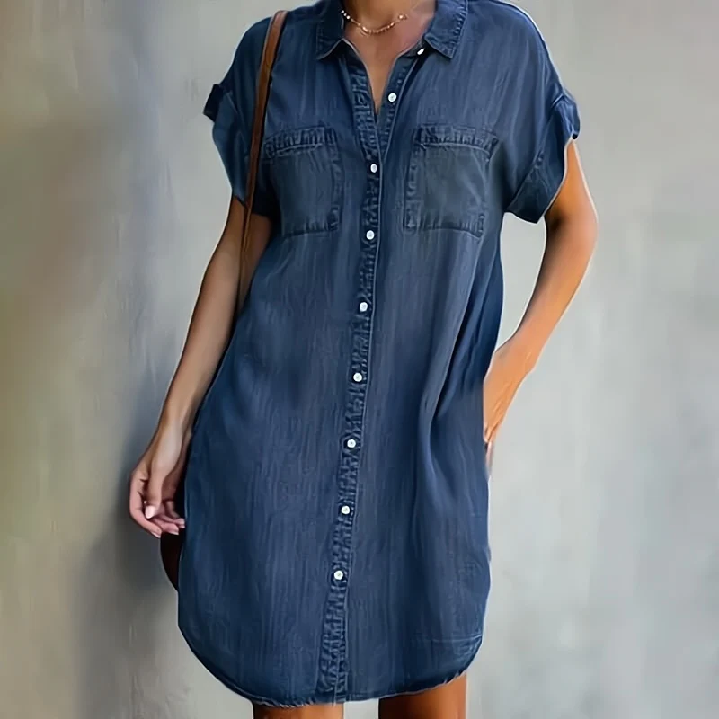 Maria Aesthetic Denim Dress Premium Wardrobe Essential