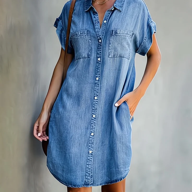 Maria Aesthetic Denim Dress Premium Wardrobe Essential