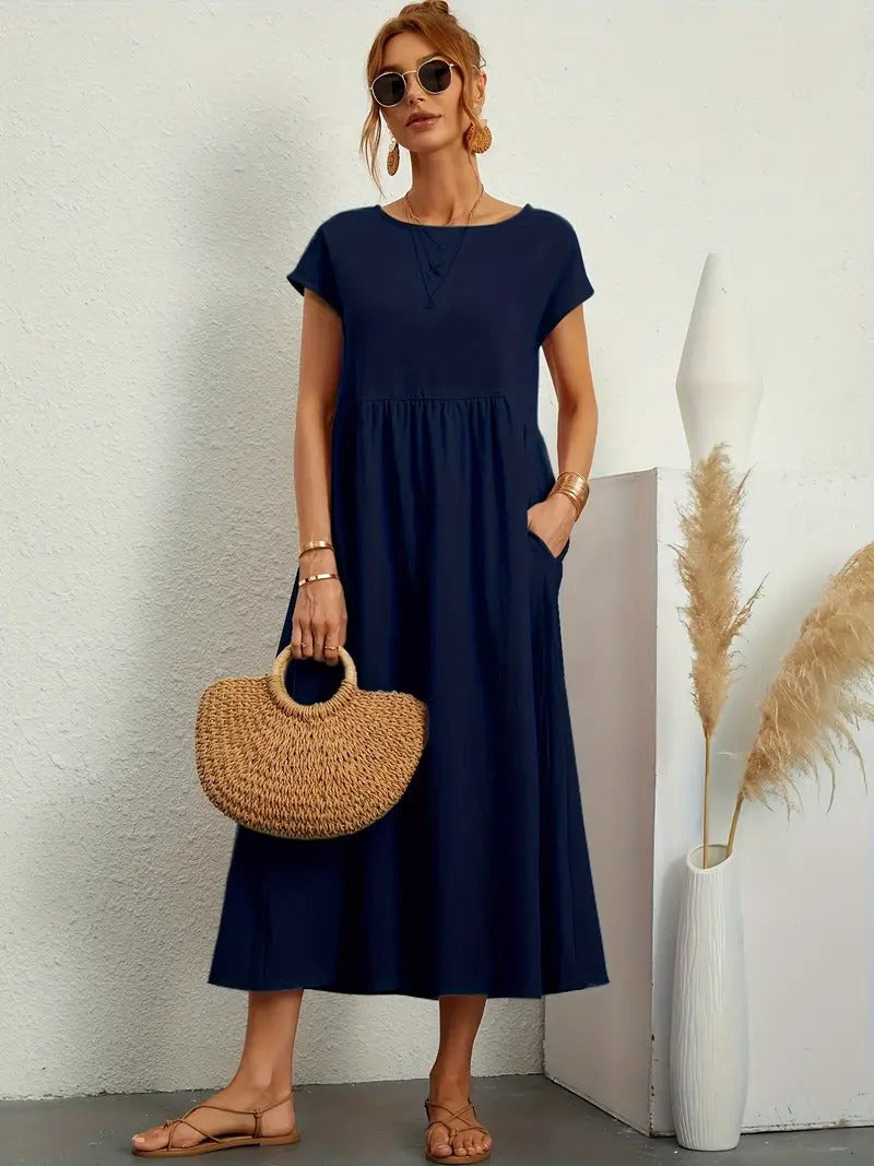 Adela Luxe Long Bell Shaped Dress Elevated Occasion Wear