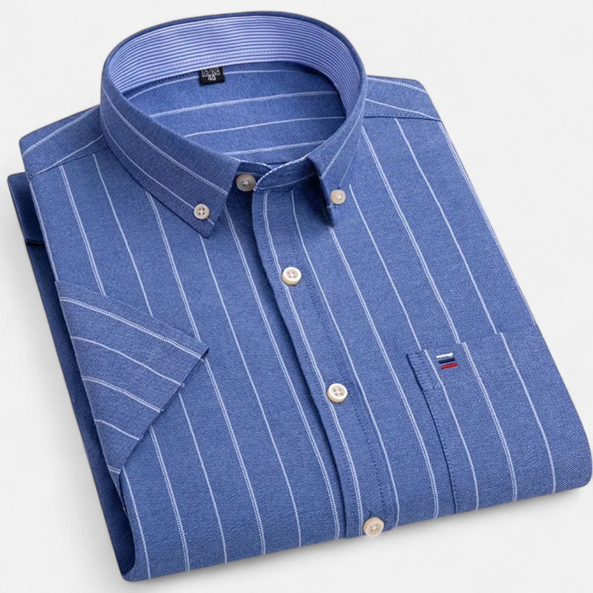 Men's Oxford Cotton Short Sleeve Button-Up Shirt