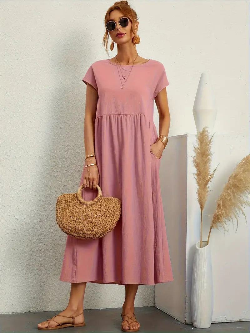 Rosetta Elevated Long Bell Shaped Dress Evening Wear Edit