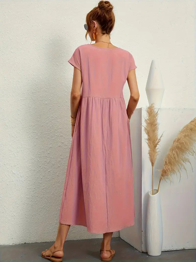Rosetta Elevated Long Bell Shaped Dress Evening Wear Edit