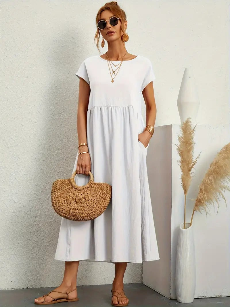 Rosetta Elevated Long Bell Shaped Dress Evening Wear Edit