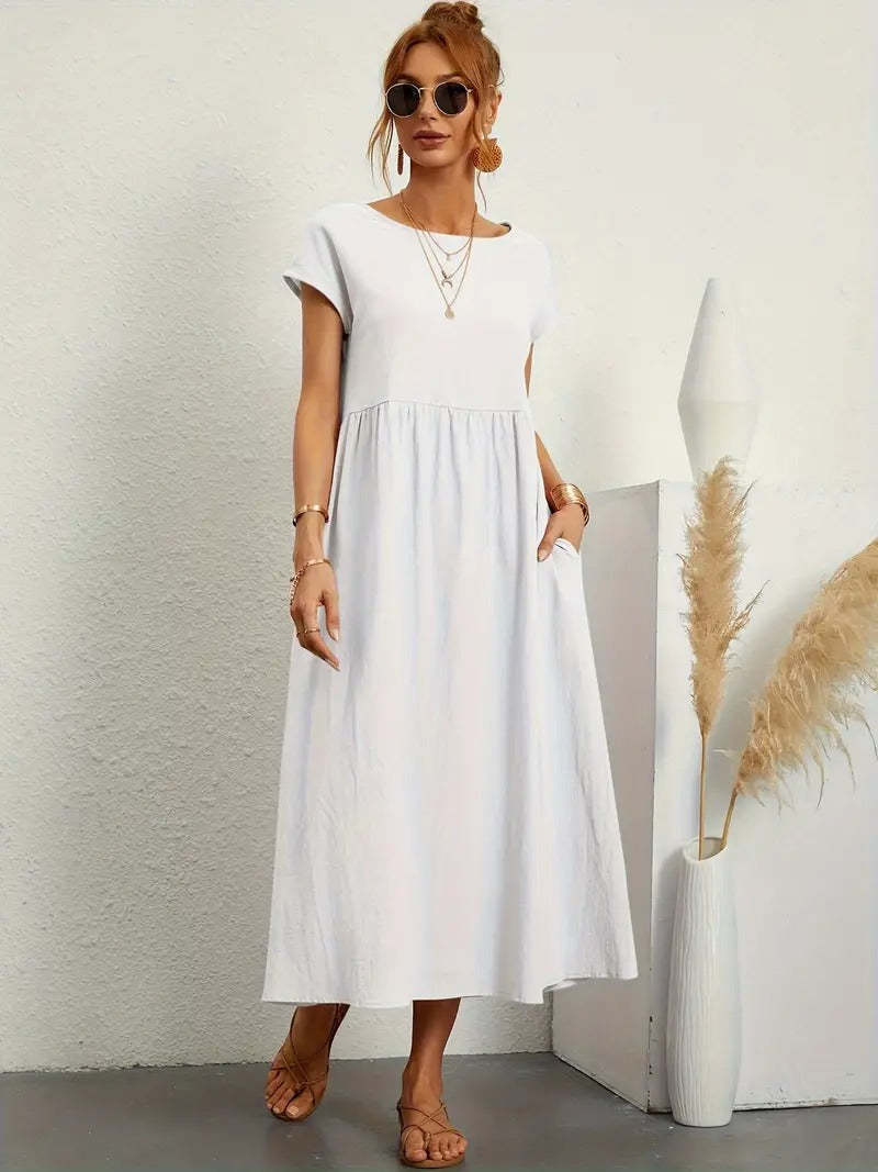 Rosetta Elevated Long Bell Shaped Dress Evening Wear Edit