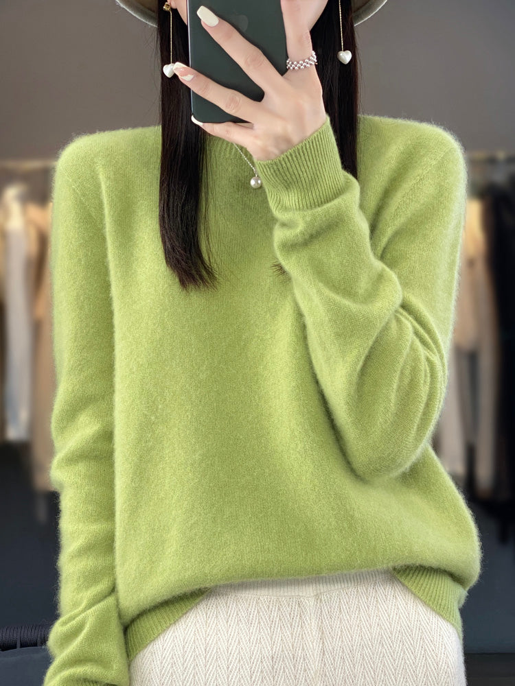 Crew Neck Long Sleeve Knit Sweater