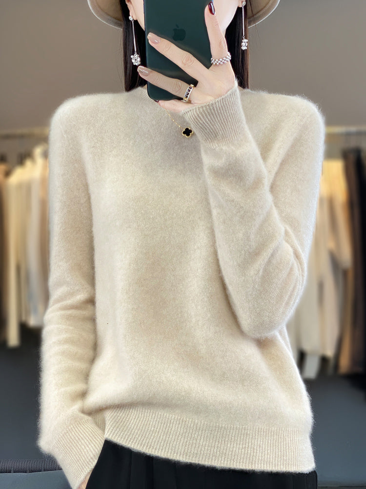 Crew Neck Long Sleeve Knit Sweater