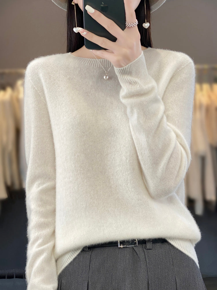 Crew Neck Long Sleeve Knit Sweater