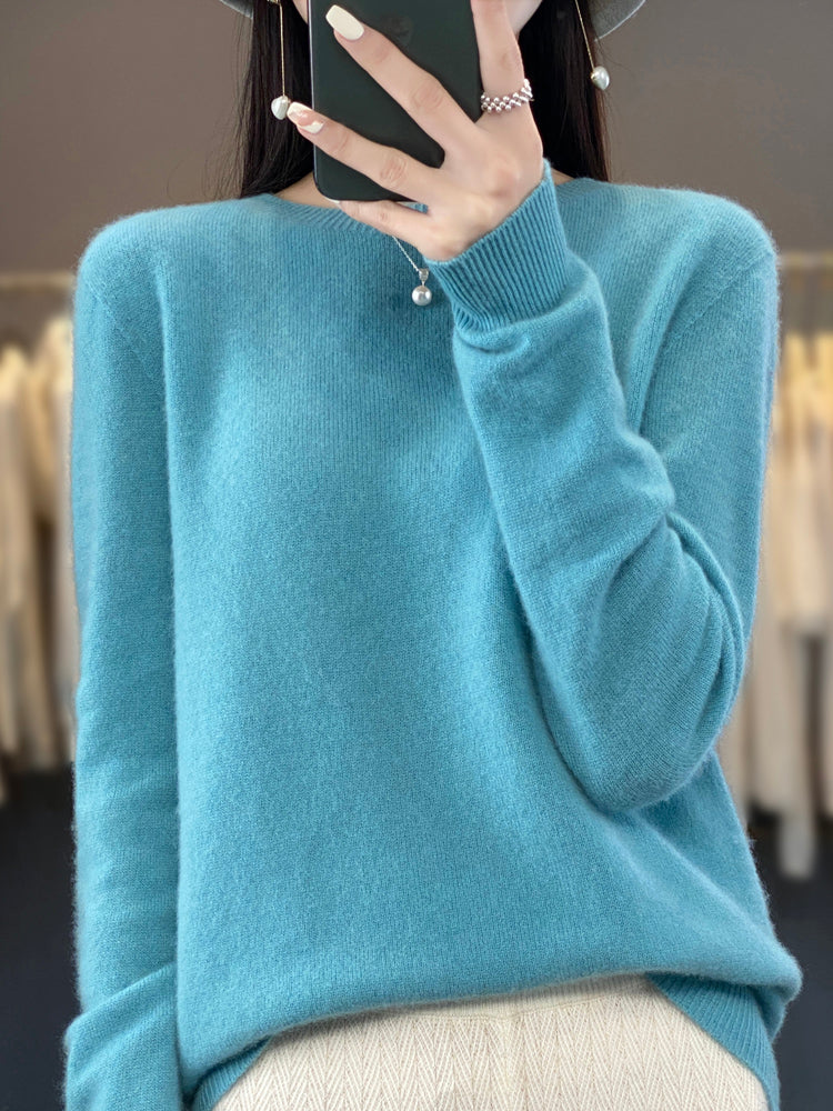 Crew Neck Long Sleeve Knit Sweater