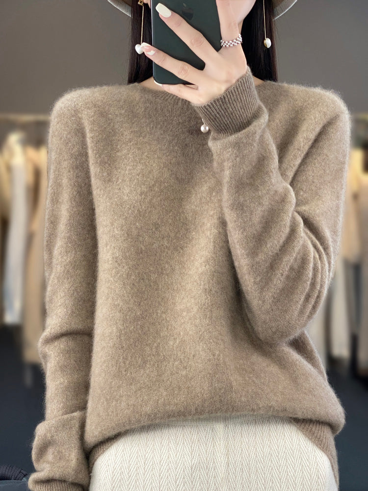 Crew Neck Long Sleeve Knit Sweater