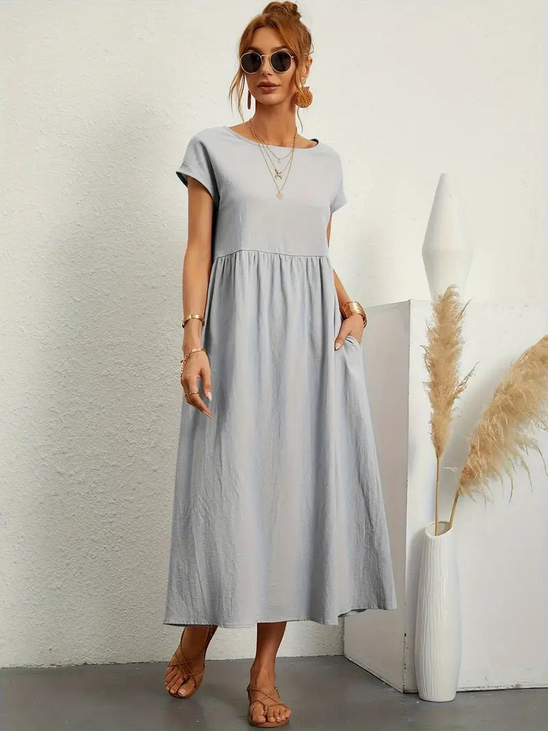 Adela Luxe Long Bell Shaped Dress Elevated Occasion Wear
