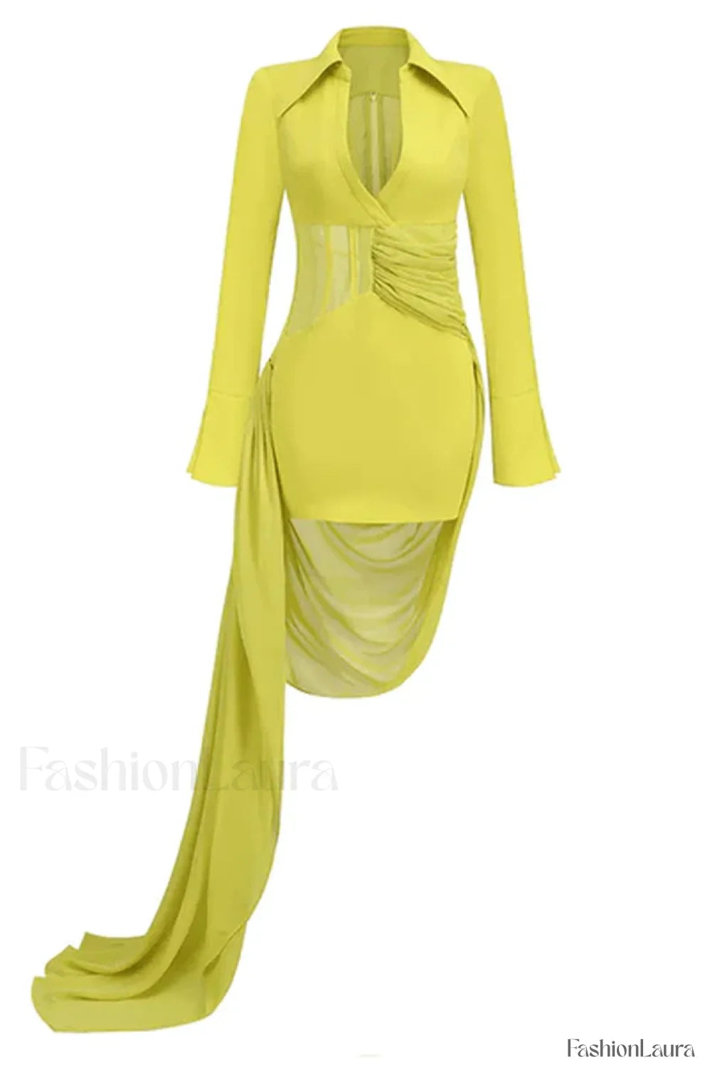 Draped Mesh Stylish Corset Mini Dress