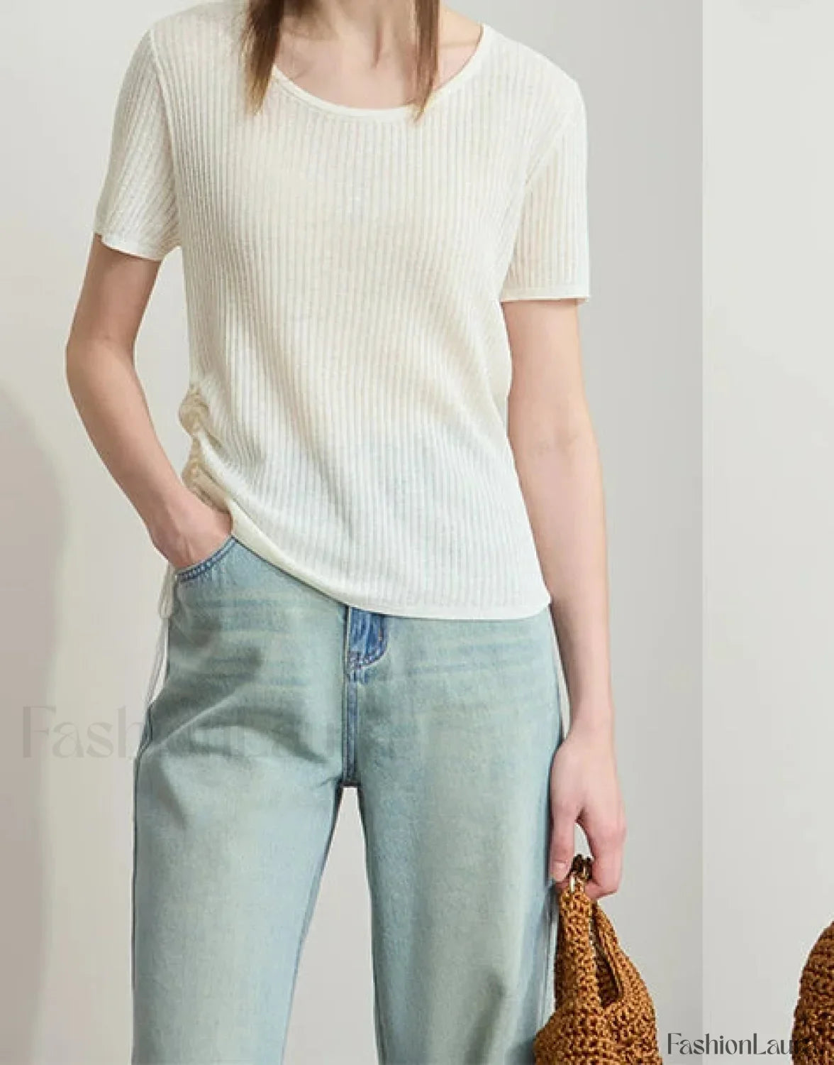 Drawstring Round Neck T-Shirt