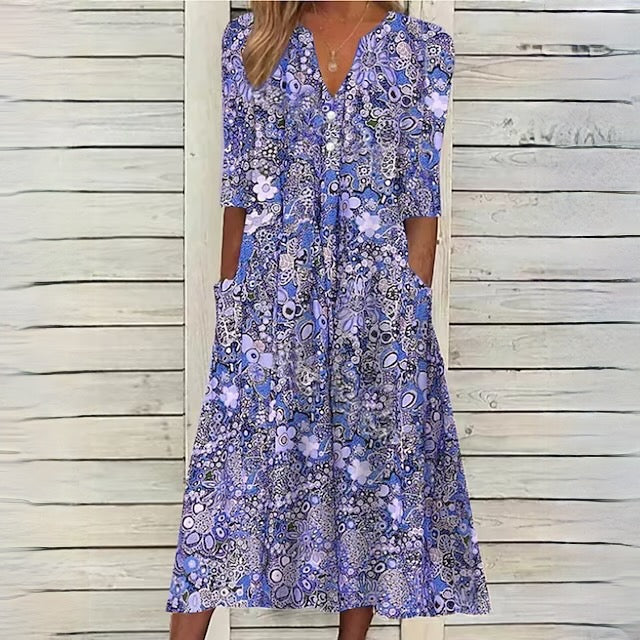 London Effortless Flower Dress Elevated Occasion Wear