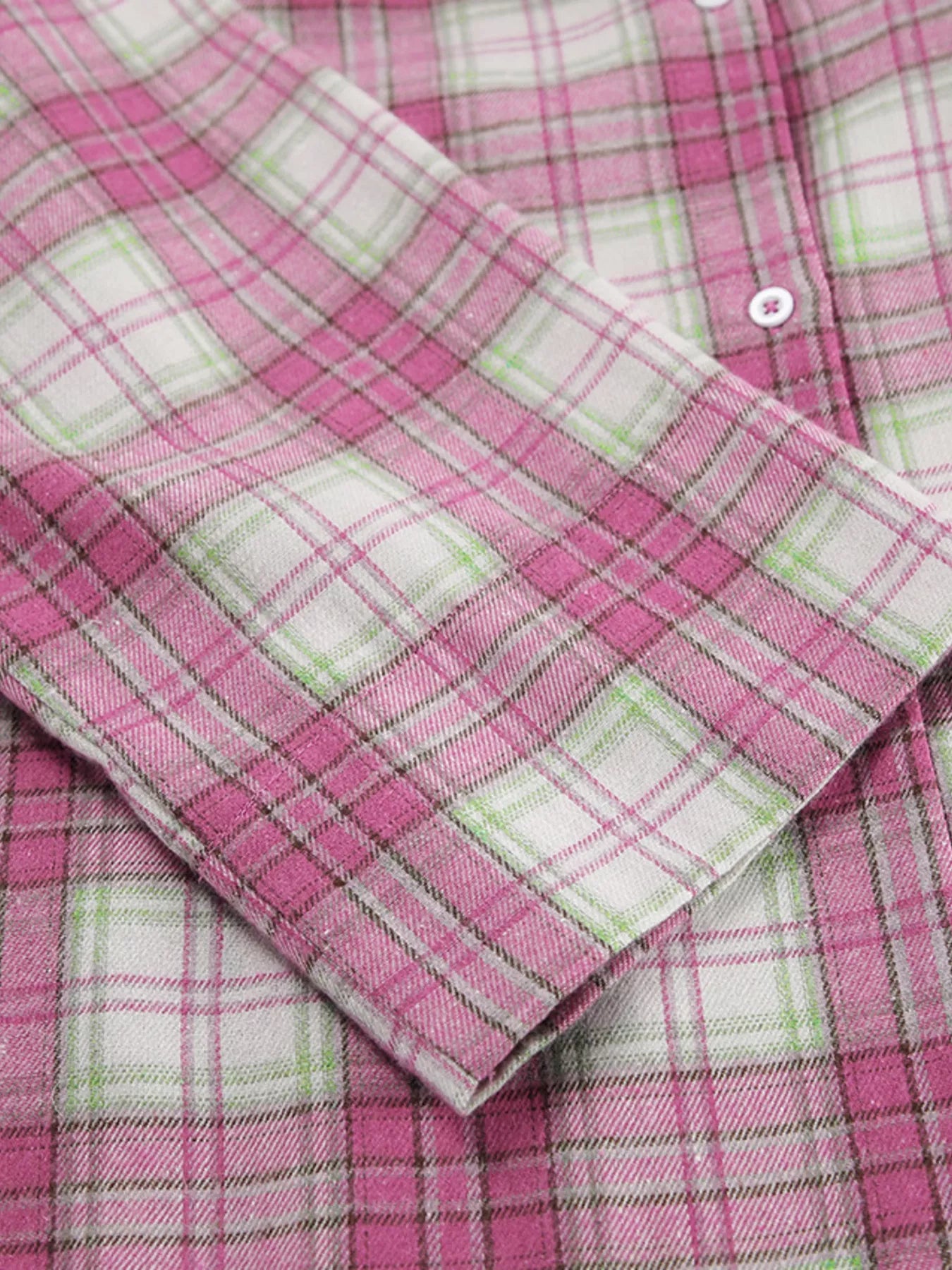 Plaid Long Sleeve Shirt and Pants Set