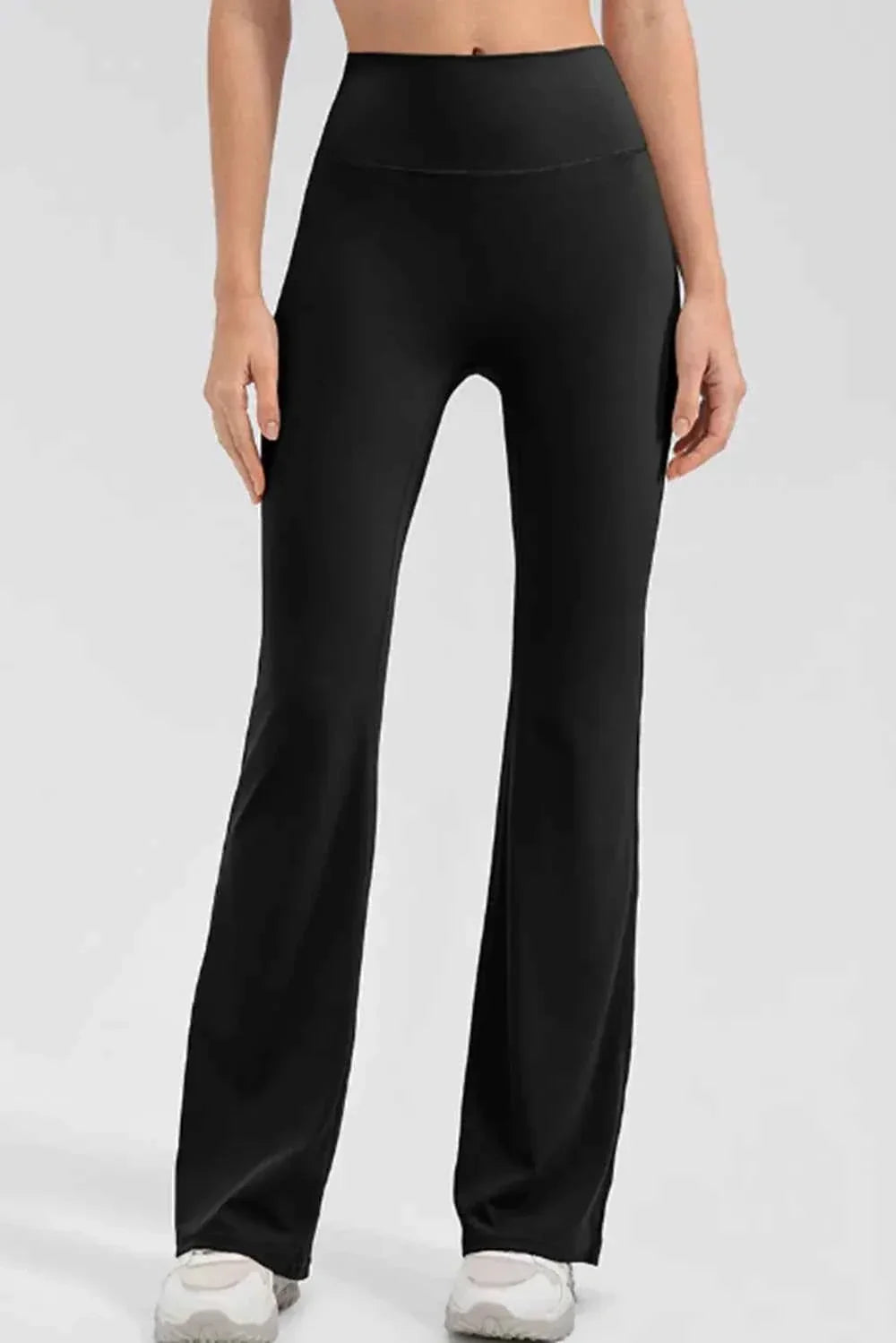 Wide Waistband High Waist Bootcut Flare Active Leggings