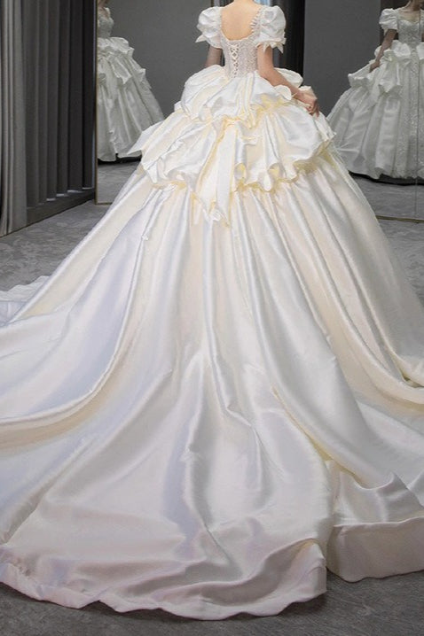 Empire Waist Beaded Wedding Dress
