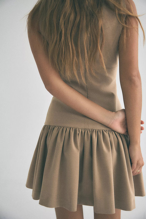 Solid Velvet Bow Embellished Sleeveless Mini Dress - View 18