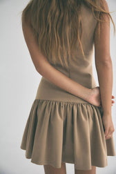 Solid Velvet Bow Embellished Sleeveless Mini Dress - View 18
