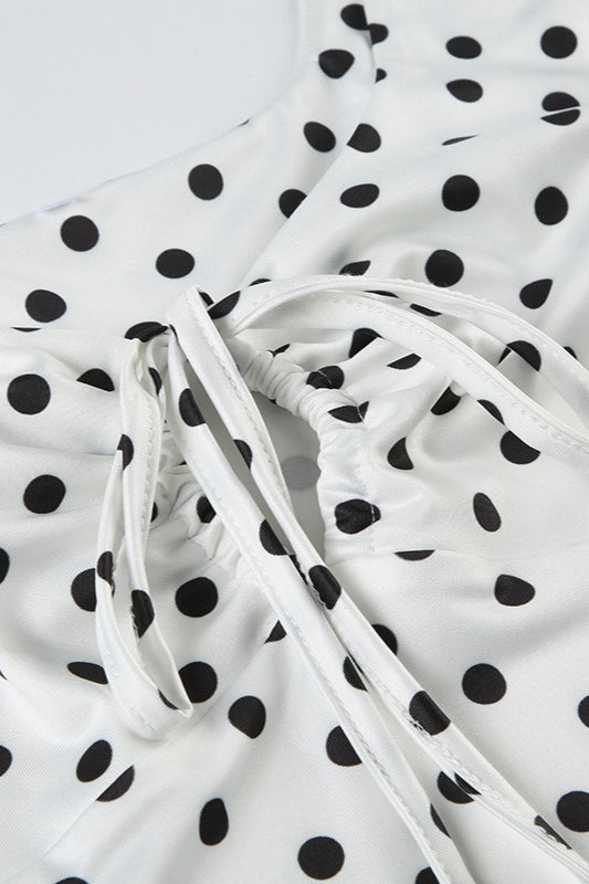Polka Dot TieFront Slip Dress
