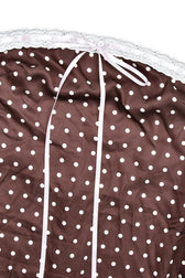Satin Polka Dot Strapless Backless Maxi Dress 5