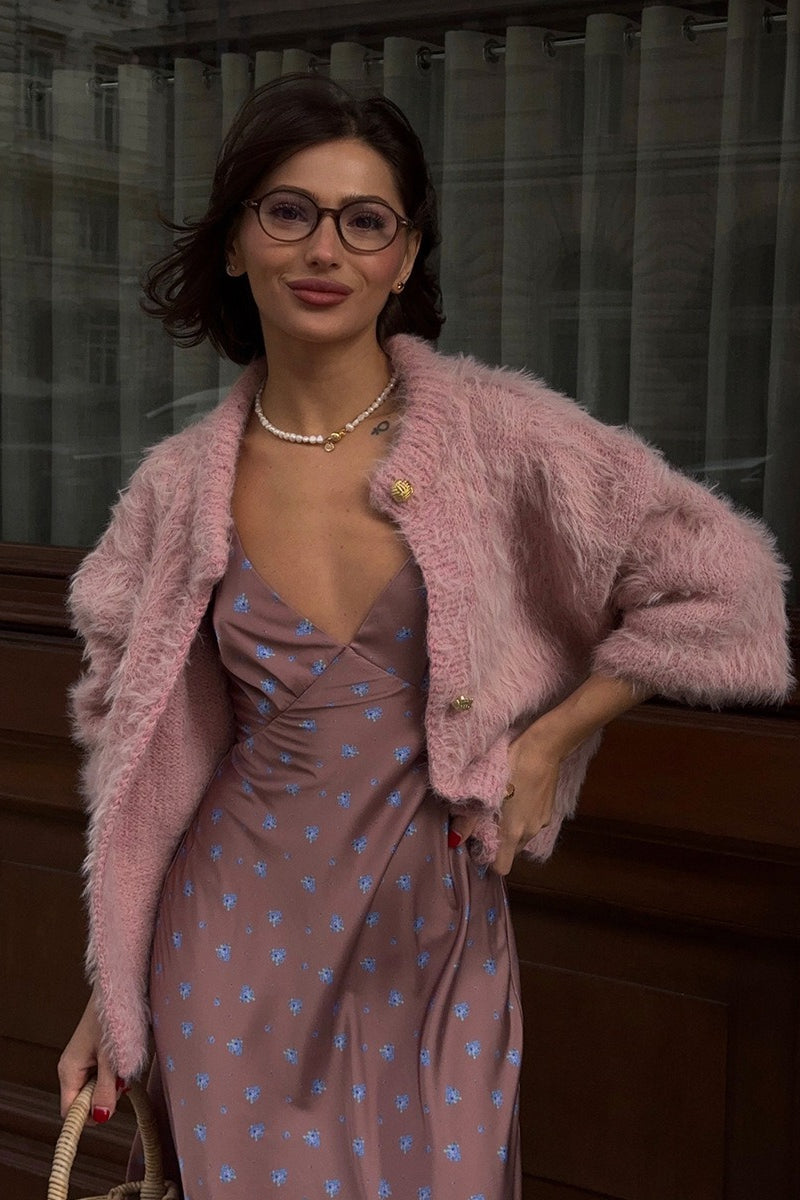Heavyweight Plush Faux Fur Relaxed Cardigan