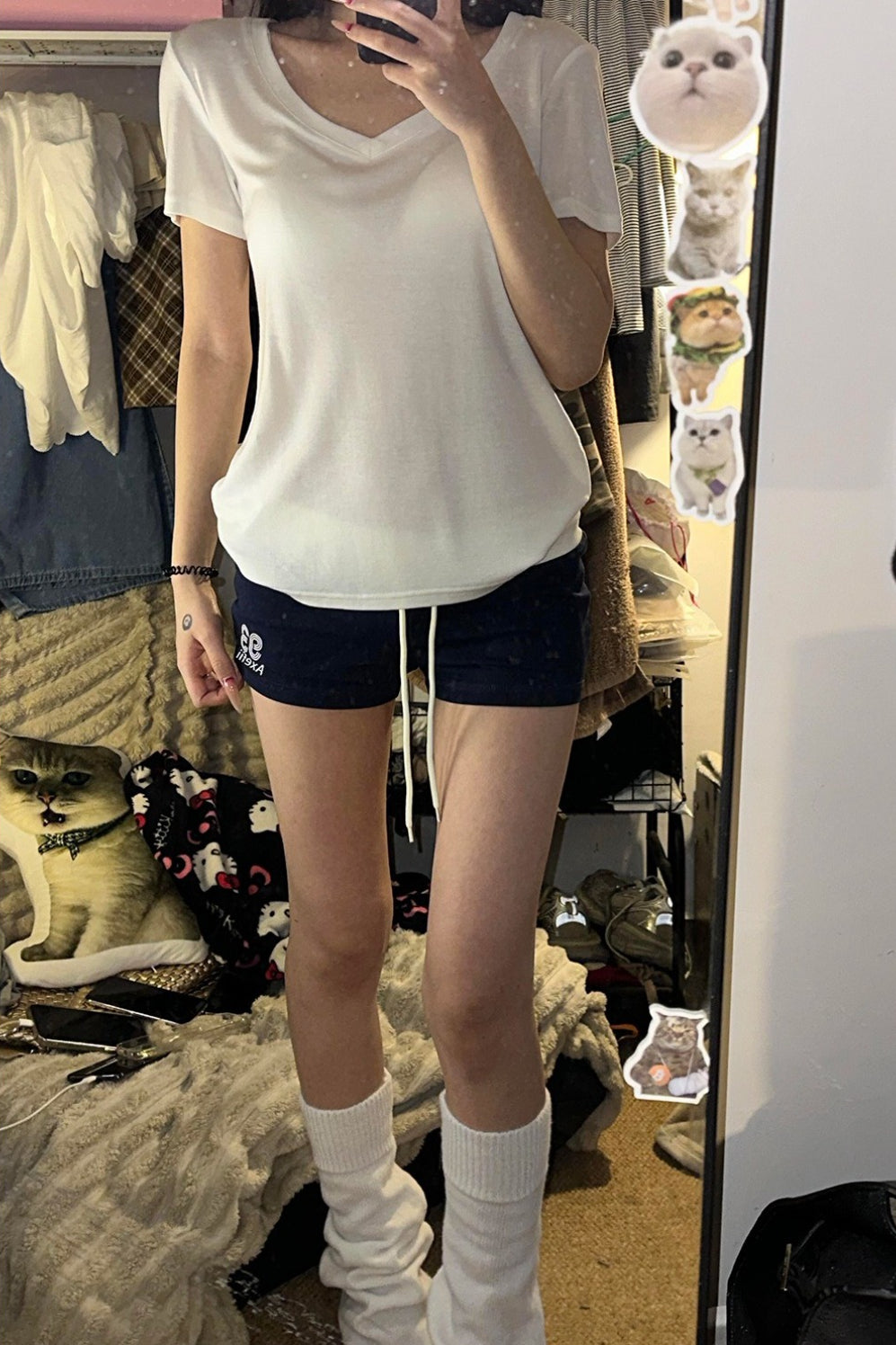 Low Waist Contrast Trim Booty Shorts