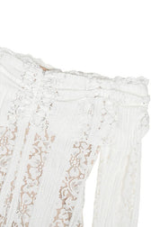 Off-Shoulder Lace Bodycon Boho Dress