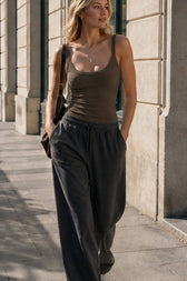 Chic Halter Ribbed Layering Tank Top