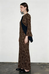 Elegant O-neck High Waist Evening Party Streetwear Maxi Dress