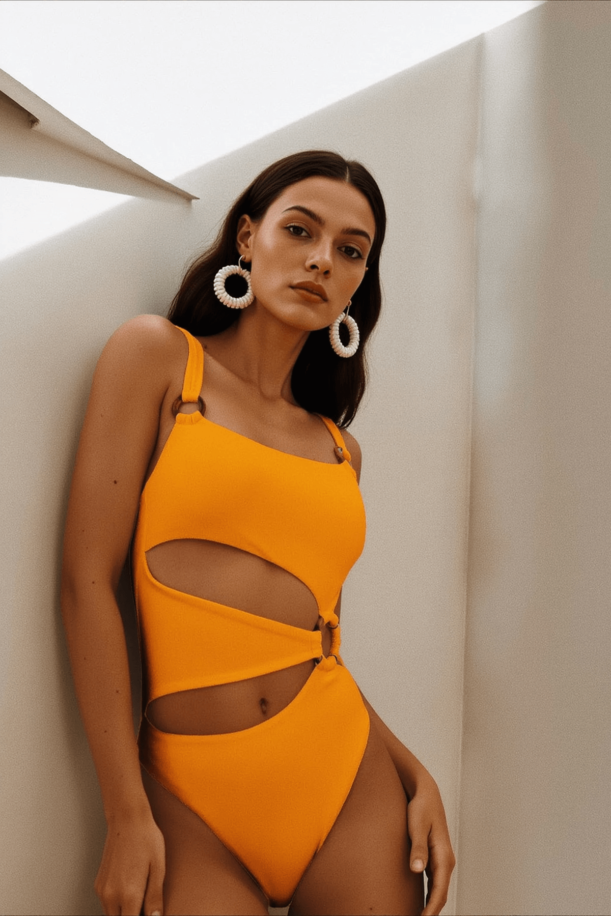 Sexy Solid Color Bodycon One Piece Swimsuit
