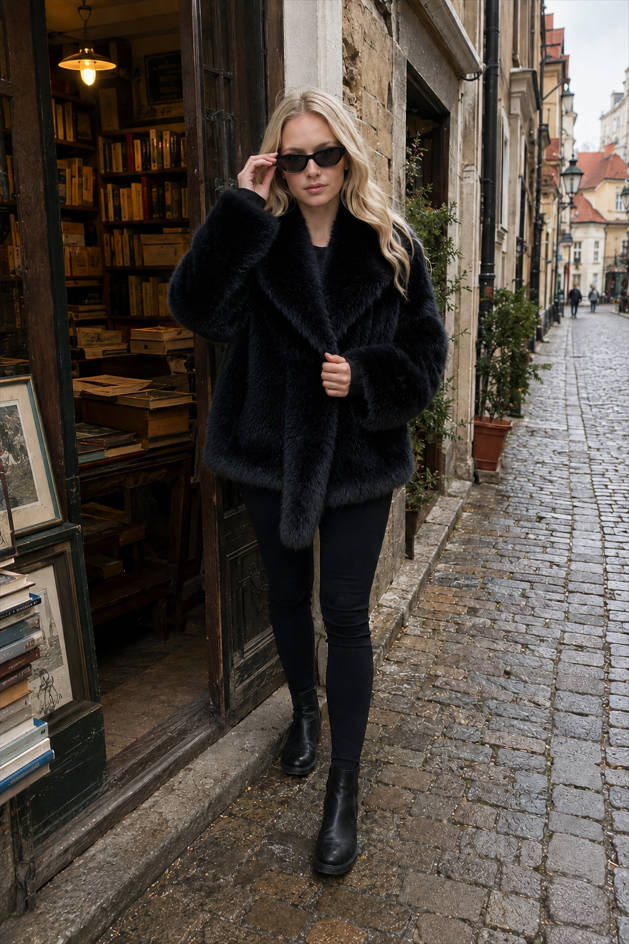 Cropped Fur Coat