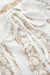 Off Shoulder Lace Patchwork Bodycon Long Sleeve Tee