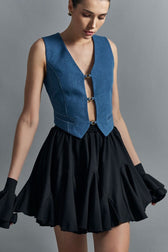 Ruffle Panel Y2K Mini Skirt