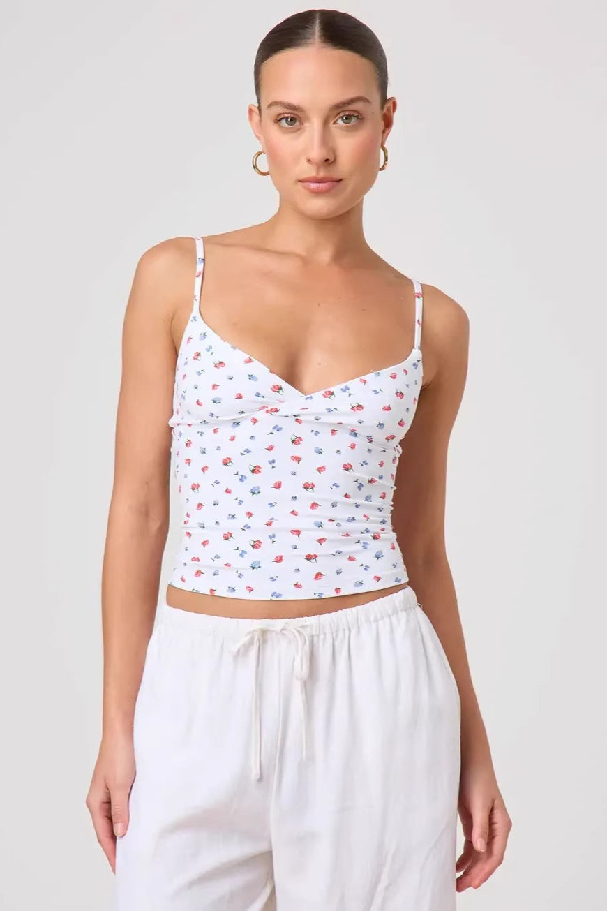 Deep V-Neck Crop Top
