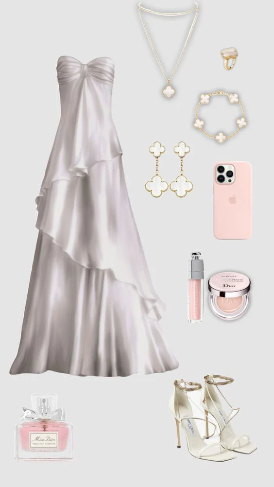 Simple White Strapless A Line Party Dress Long Prom Dress Evening Dress cc1438