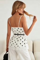 Dotted Backless Cami Top
