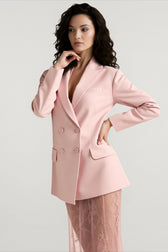 Dusty Pink Long Sleeve Tailored Blazer