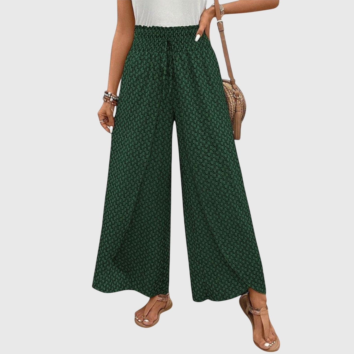 Floral Print High Waist Wide Leg Palazzo Pants