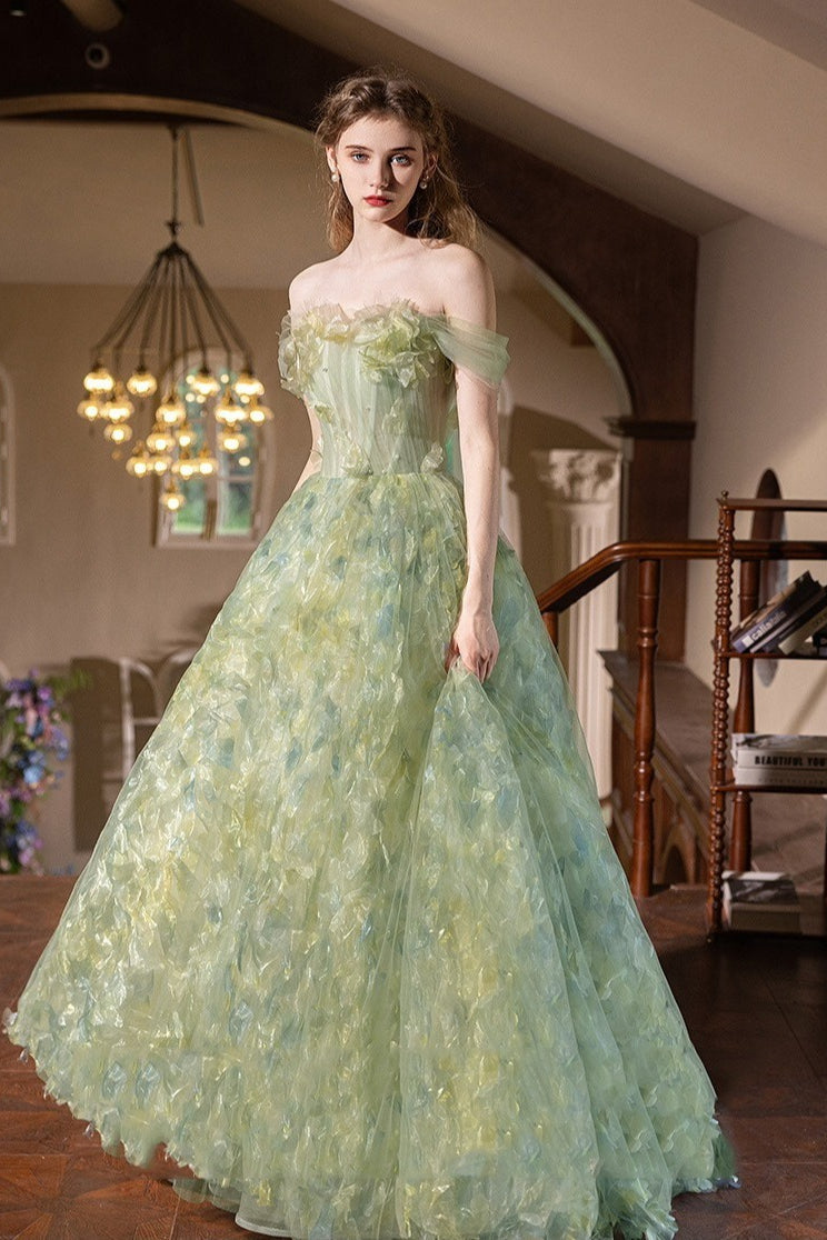 Forest Fairy Tulle Gown Prom Dress