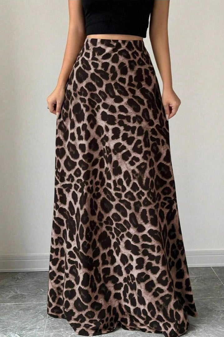 High Waist A Line Maxi Skirt