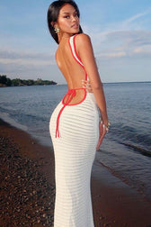 Sultry Sheer Knit Slip Dress 2