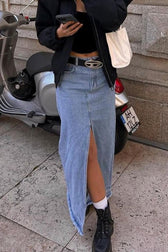 Vintage Washed Bodycon Denim Jeans
