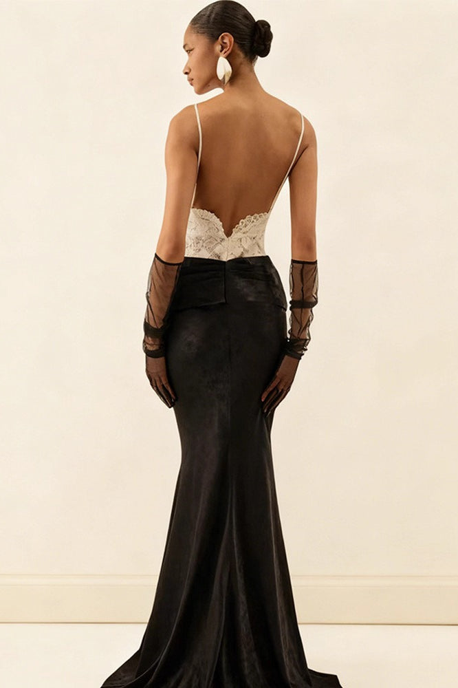 Lace Satin Dress
