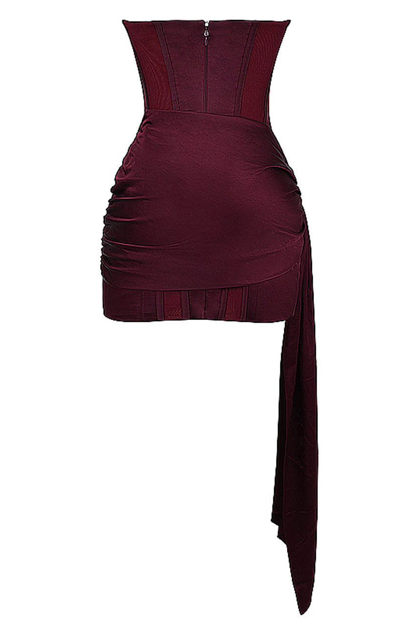Vintage Burgundy Satin Homecoming Dress Short Prom Dress cc1783